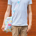 Load image into Gallery viewer, popsicle iceblock water resistant bag worn by man
